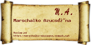 Marschalko Azucséna névjegykártya